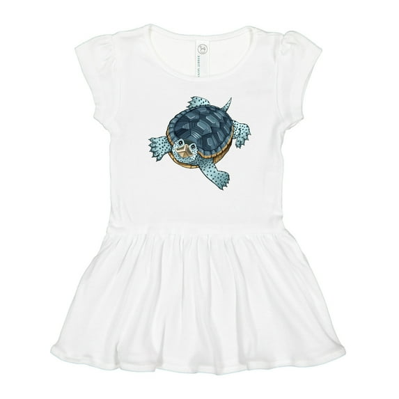 Inktastic Cute Diamondback Terrapin Turtle Girls Toddler Dress