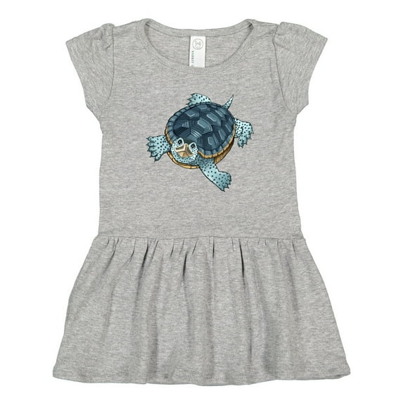 Inktastic Cute Diamondback Terrapin Turtle Girls Toddler Dress