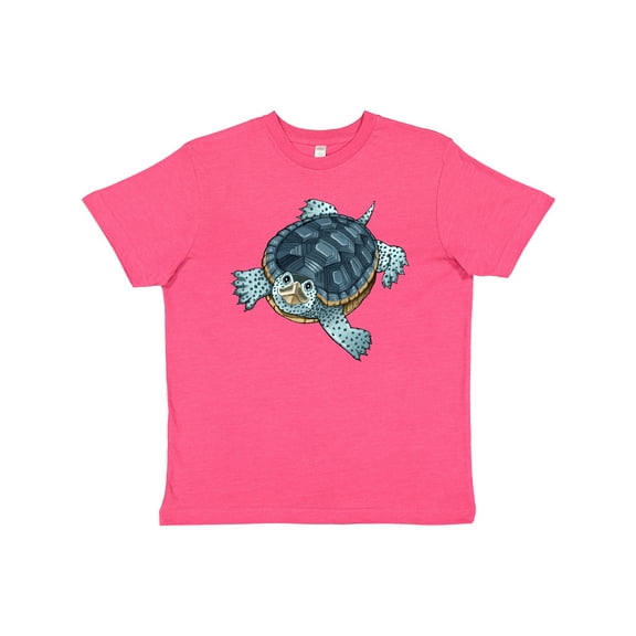 Inktastic Cute Diamondback Terrapin Turtle Youth T-Shirt