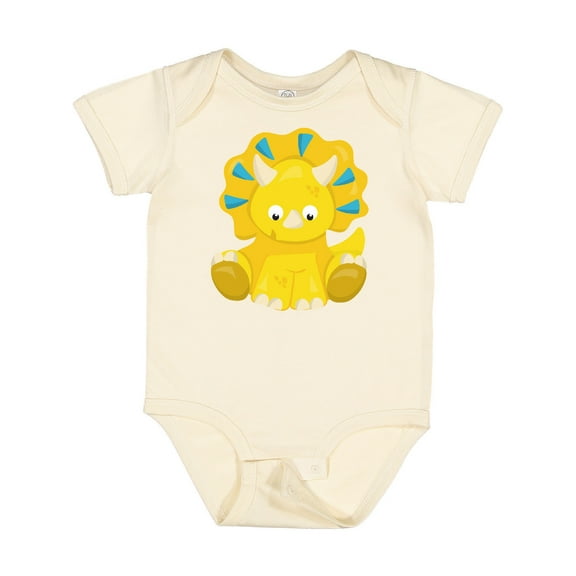 Inktastic Cute Dinosaur, Baby Dinosaur, Dino, Triceratops Boys or Girls Baby Bodysuit