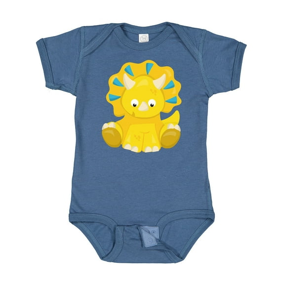 Inktastic Cute Dinosaur, Baby Dinosaur, Dino, Triceratops Boys or Girls Baby Bodysuit