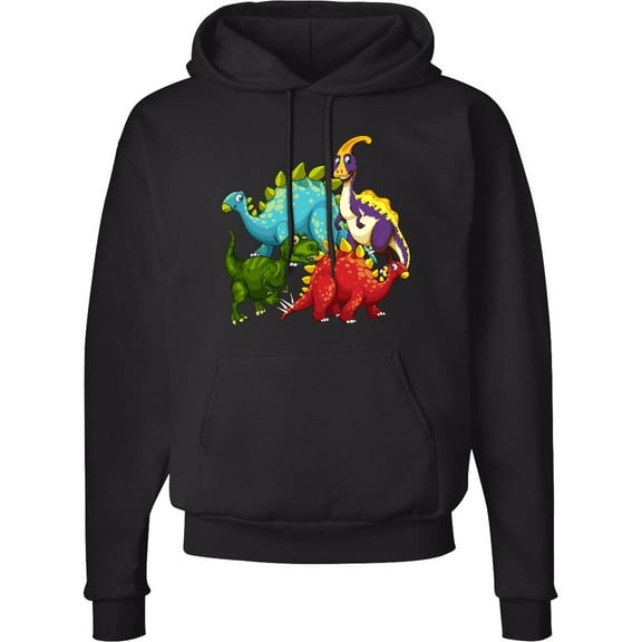 Inktastic Cute Dinosaurs Adult Hoodie Sweatshirt