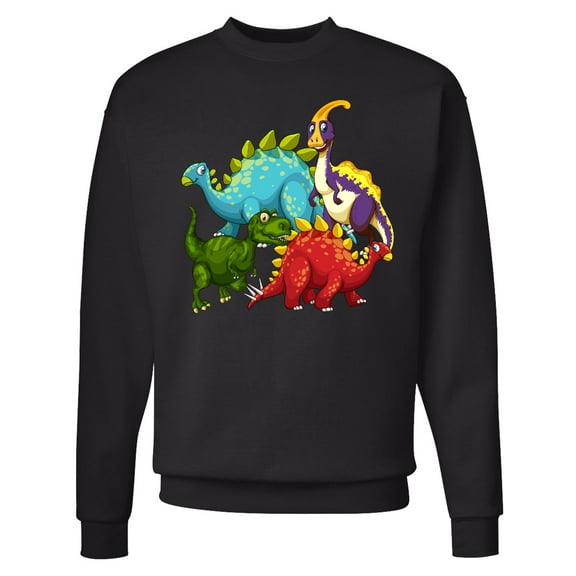 Inktastic Cute Dinosaurs Adult Sweatshirt