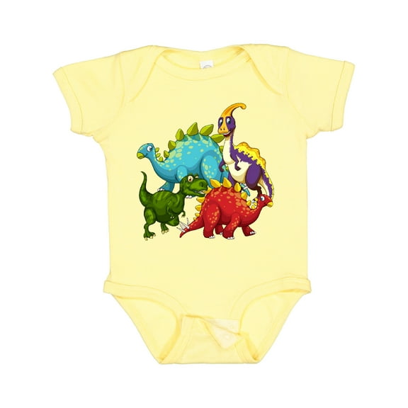 Inktastic Cute Dinosaurs Boys or Girls Baby Bodysuit