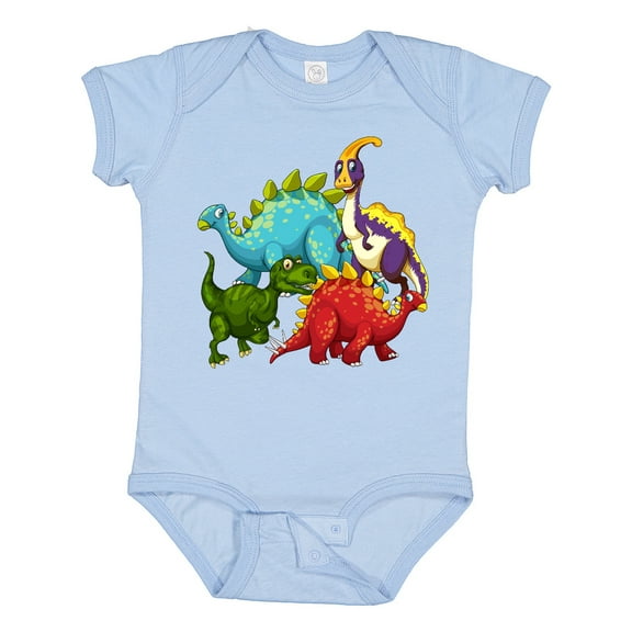 Inktastic Cute Dinosaurs Boys or Girls Baby Bodysuit