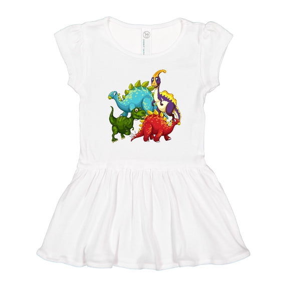 Inktastic Cute Dinosaurs Girls Toddler Dress