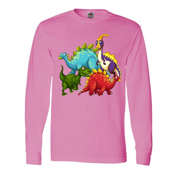 Inktastic Cute Dinosaurs Long Sleeve T-Shirt