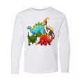 thumbnail image 1 of Inktastic Cute Dinosaurs Long Sleeve Youth T-Shirt, 1 of 5