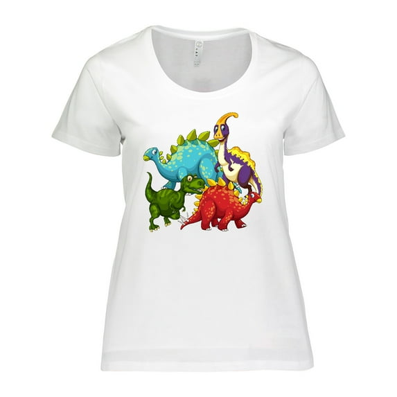 Inktastic Cute Dinosaurs Women's Plus Size T-Shirt