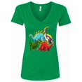 thumbnail image 1 of Inktastic Cute Dinosaurs Women's V-Neck T-Shirt, 1 of 5