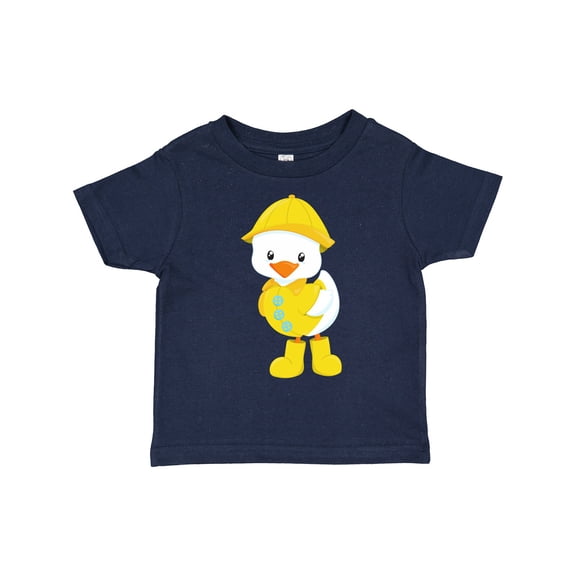Inktastic Cute Duck, Baby Duck, Duck in Raincoat, Rain Boys or Girls Toddler T-Shirt