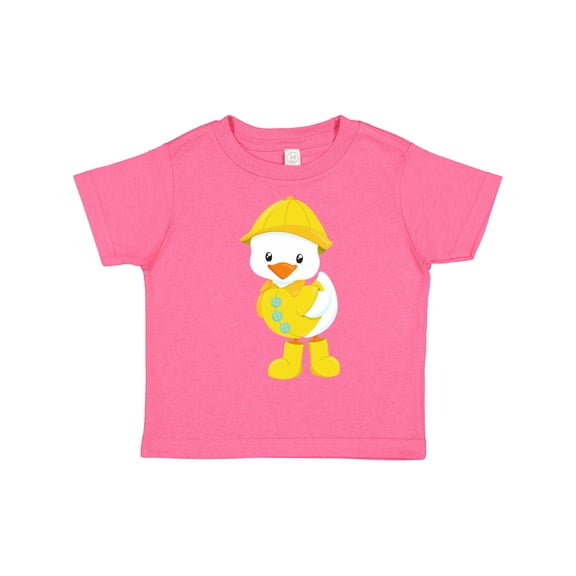 Inktastic Cute Duck, Baby Duck, Duck in Raincoat, Rain Boys or Girls Toddler T-Shirt