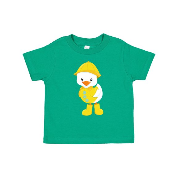 Inktastic Cute Duck, Baby Duck, Duck in Raincoat, Rain Boys or Girls Toddler T-Shirt