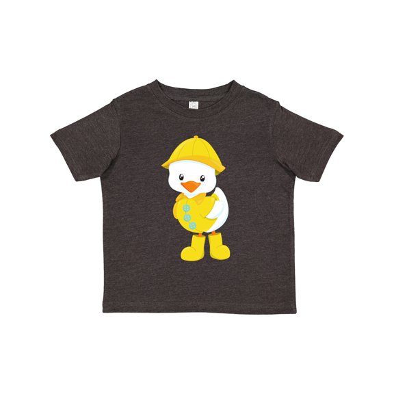 Inktastic Cute Duck, Baby Duck, Duck in Raincoat, Rain Boys or Girls Toddler T-Shirt