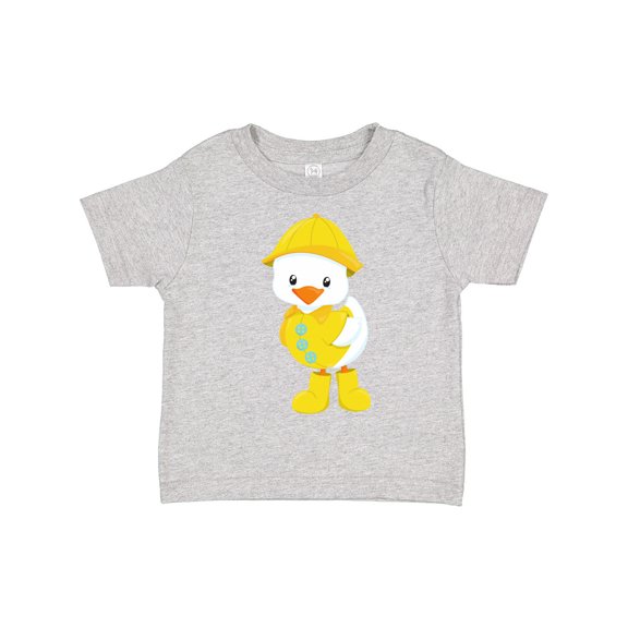 Inktastic Cute Duck, Baby Duck, Duck in Raincoat, Rain Boys or Girls Toddler T-Shirt
