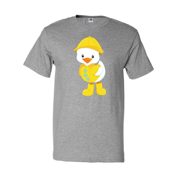 Inktastic Cute Duck In Yellow Raincoat And Boots, Baby Duck T-Shirt