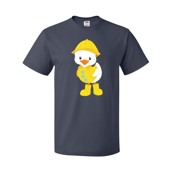 Inktastic Cute Duck In Yellow Raincoat And Boots, Baby Duck T-Shirt