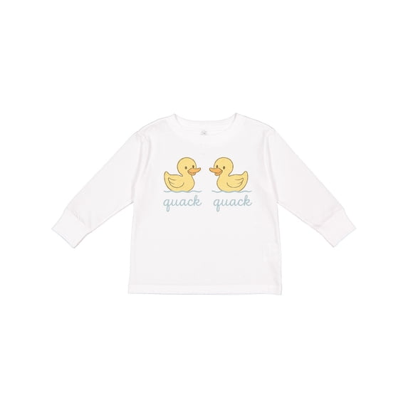 Inktastic Cute Duck Quack Design for Kids Boys or Girls Long Sleeve Toddler T-Shirt