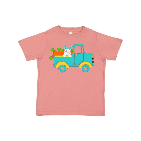 Inktastic Cute Easter Bunny in Blue Truck with Carrots Boys or Girls Toddler T-Shirt