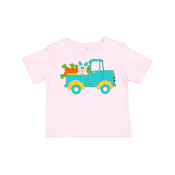 Inktastic Cute Easter Bunny in Blue Truck with Carrots Boys or Girls Toddler T-Shirt