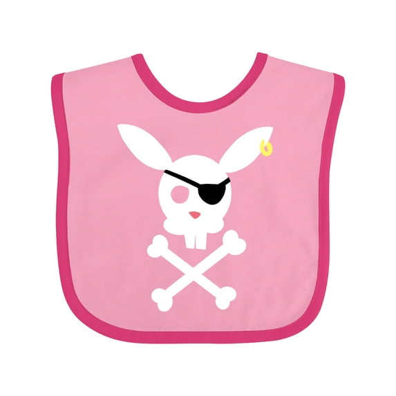 Inktastic Cute Easter Pirate Bunny with Eyepatch and Earring Boys or Girls Baby Bib