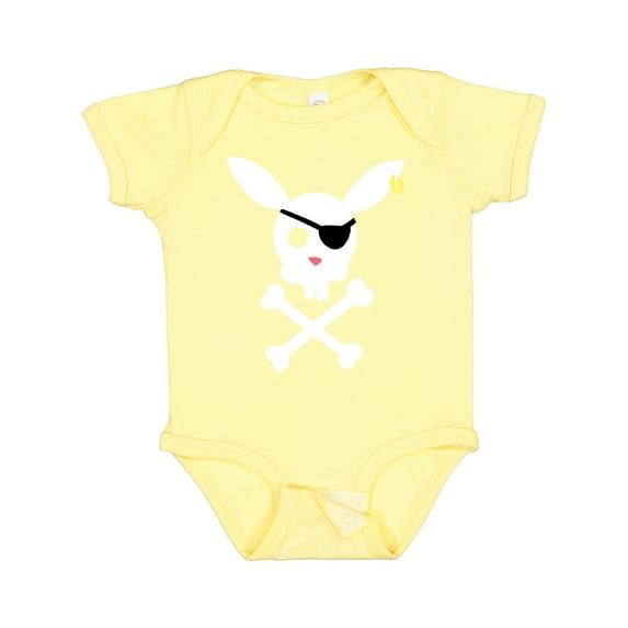 Inktastic Cute Easter Pirate Bunny with Eyepatch and Earring Boys or Girls Baby Bodysuit