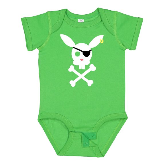 Inktastic Cute Easter Pirate Bunny with Eyepatch and Earring Boys or Girls Baby Bodysuit