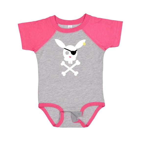Inktastic Cute Easter Pirate Bunny with Eyepatch and Earring Boys or Girls Baby Bodysuit