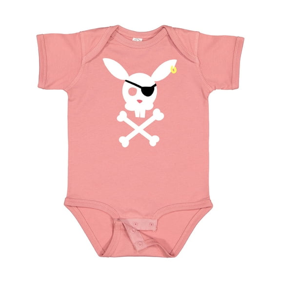 Inktastic Cute Easter Pirate Bunny with Eyepatch and Earring Boys or Girls Baby Bodysuit