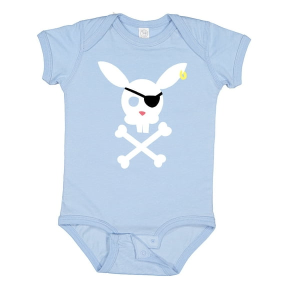 Inktastic Cute Easter Pirate Bunny with Eyepatch and Earring Boys or Girls Baby Bodysuit