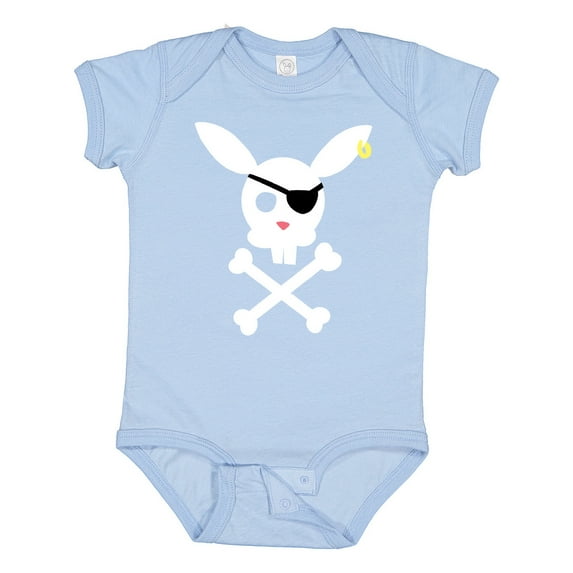 Inktastic Cute Easter Pirate Bunny with Eyepatch and Earring Boys or Girls Baby Bodysuit