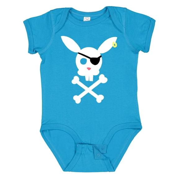 Inktastic Cute Easter Pirate Bunny with Eyepatch and Earring Boys or Girls Baby Bodysuit