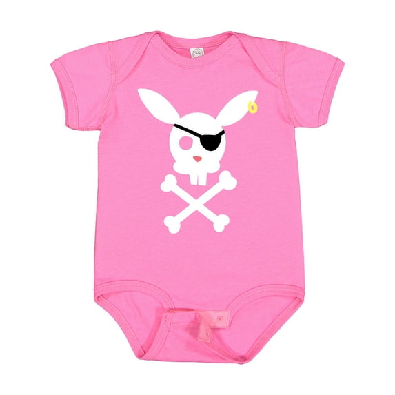 Inktastic Cute Easter Pirate Bunny with Eyepatch and Earring Boys or Girls Baby Bodysuit