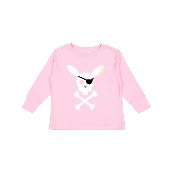 Inktastic Cute Easter Pirate Bunny with Eyepatch and Earring Boys or Girls Long Sleeve Toddler T-Shirt