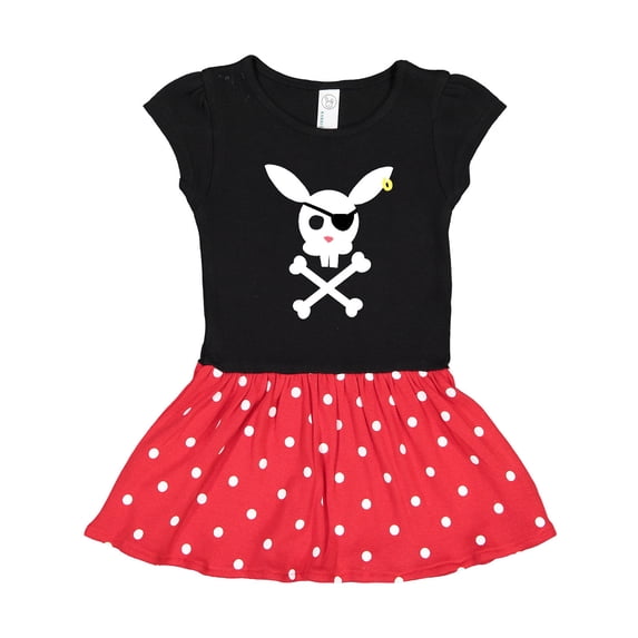 Inktastic Cute Easter Pirate Bunny with Eyepatch and Earring Gift Toddler Girl Dress