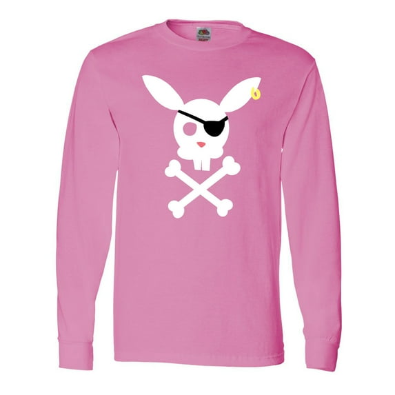 Inktastic Cute Easter Pirate Bunny with Eyepatch and Earring Long Sleeve T-Shirt