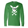 thumbnail image 1 of Inktastic Cute Easter Pirate Bunny with Eyepatch and Earring Long Sleeve T-Shirt, 1 of 5