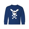 thumbnail image 1 of Inktastic Cute Easter Pirate Bunny with Eyepatch and Earring Long Sleeve Youth T-Shirt, 1 of 5