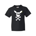 thumbnail image 1 of Inktastic Cute Easter Pirate Bunny with Eyepatch and Earring Youth T-Shirt, 1 of 5