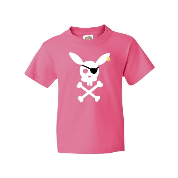 Inktastic Cute Easter Pirate Bunny with Eyepatch and Earring Youth T-Shirt