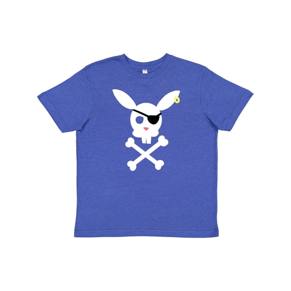 Inktastic Cute Easter Pirate Bunny with Eyepatch and Earring Youth T-Shirt