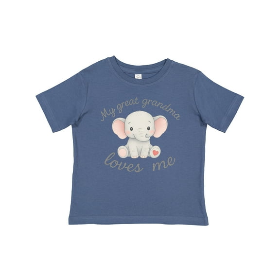 Inktastic Cute Elephant My Great Grandma Loves Me Boys or Girls Baby T-Shirt