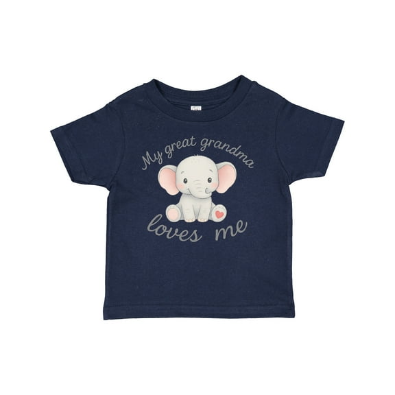 Inktastic Cute Elephant My Great Grandma Loves Me Boys or Girls Baby T-Shirt