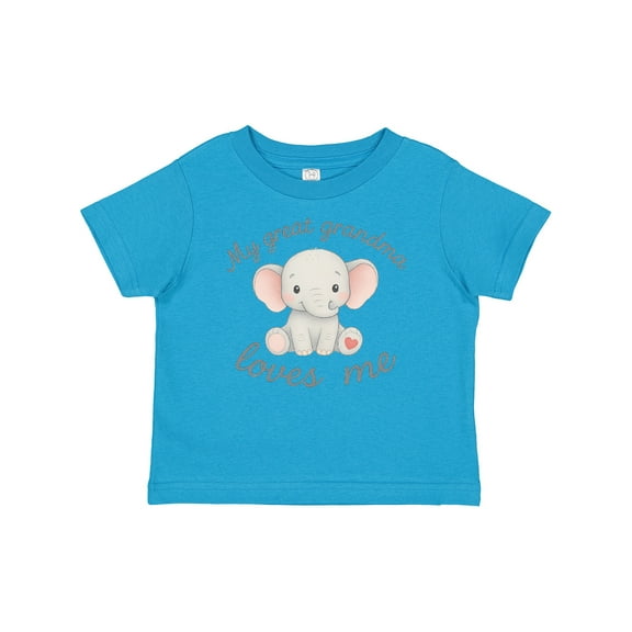 Inktastic Cute Elephant My Great Grandma Loves Me Boys or Girls Baby T-Shirt
