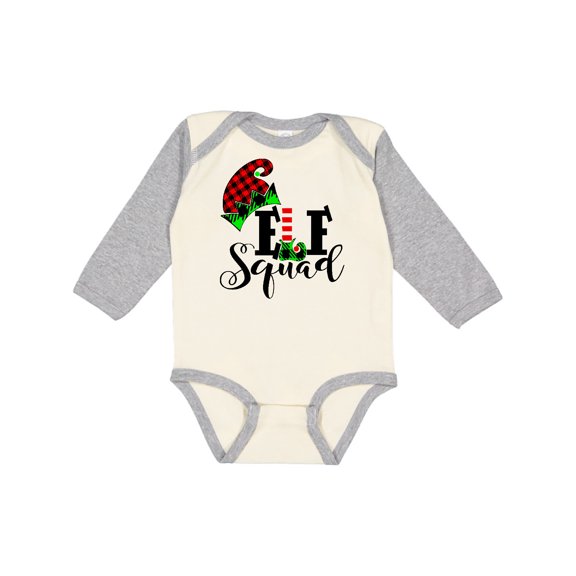 Inktastic Cute Elf Squad Boys or Girls Long Sleeve Baby Bodysuit