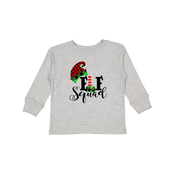 Inktastic Cute Elf Squad Boys or Girls Long Sleeve Toddler T-Shirt