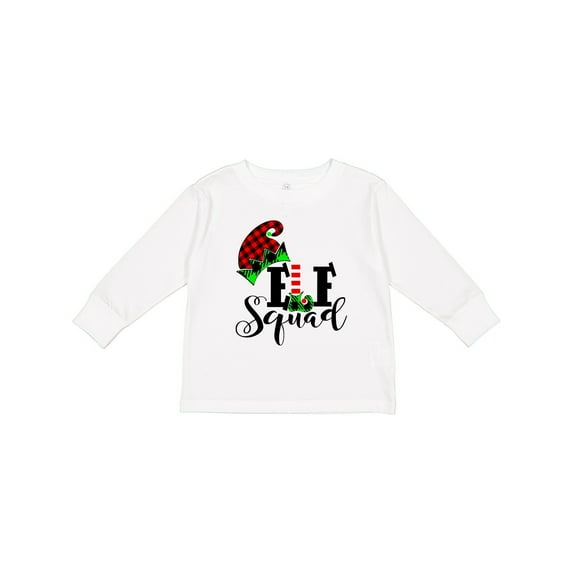 Inktastic Cute Elf Squad Boys or Girls Long Sleeve Toddler T-Shirt