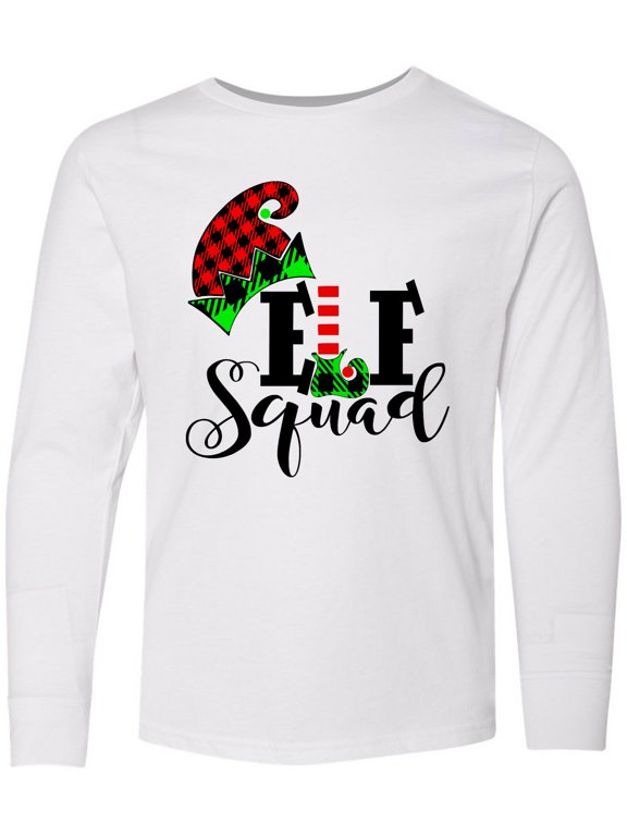 Cute Elf Squad Long Sleeve Youth T-Shirt