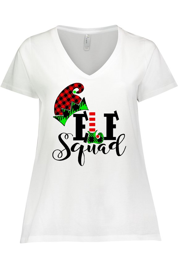 Cute Elf Squad Women's Plus Size V-Neck T-Shirt