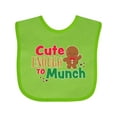 thumbnail image 1 of Inktastic Cute Enough to Munch with Gingerbread Man Boys or Girls Baby Bib, 1 of 4